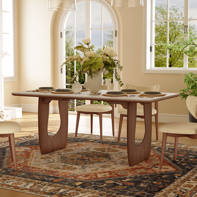 Table de salle à manger 71 po Mid Century