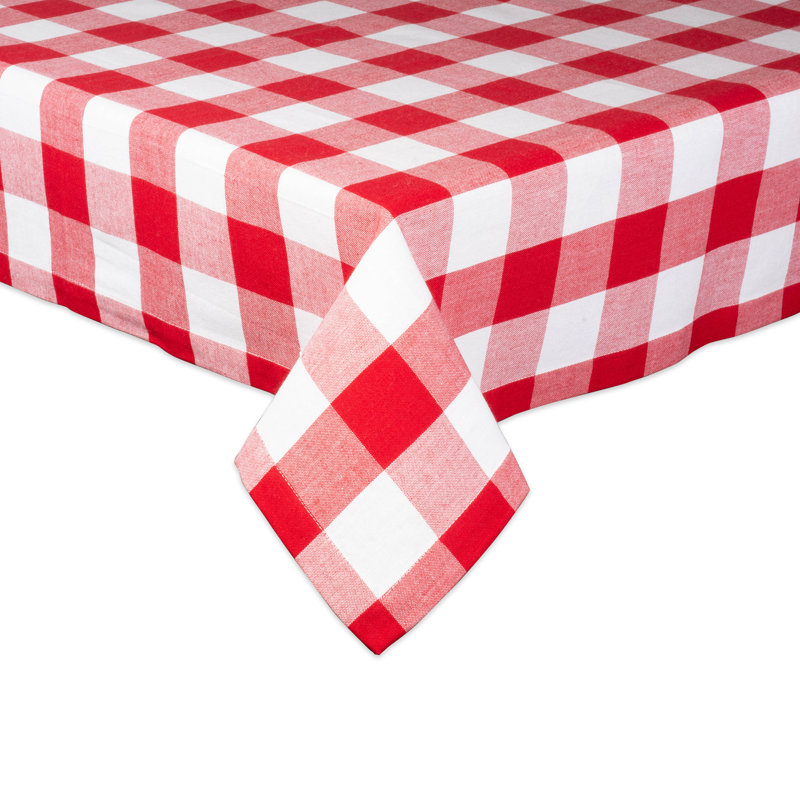 Wolsingham Gingham 100% Cotton Square Tablecloth, 84" L x 60" W, Light Blue