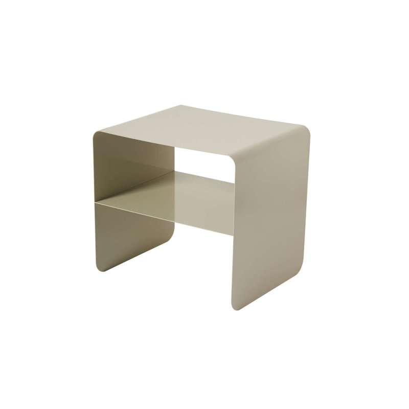 Table d'appoint moderne taupe 17,7 po x 22,0 po x 20,5 po | Fabrication 100% durable en métal, conception de couleur unie élégante | Parfait pour le salon, la chambre à coucher ou le bureau | Décoration de meuble élégante et fonctionnelle