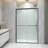 Double Sliding Glass Shower Door Aluminum Framed Shower Enclosure With Sgcc Clear Tempered Glass, Stainless Steel Hardware, Matte Black