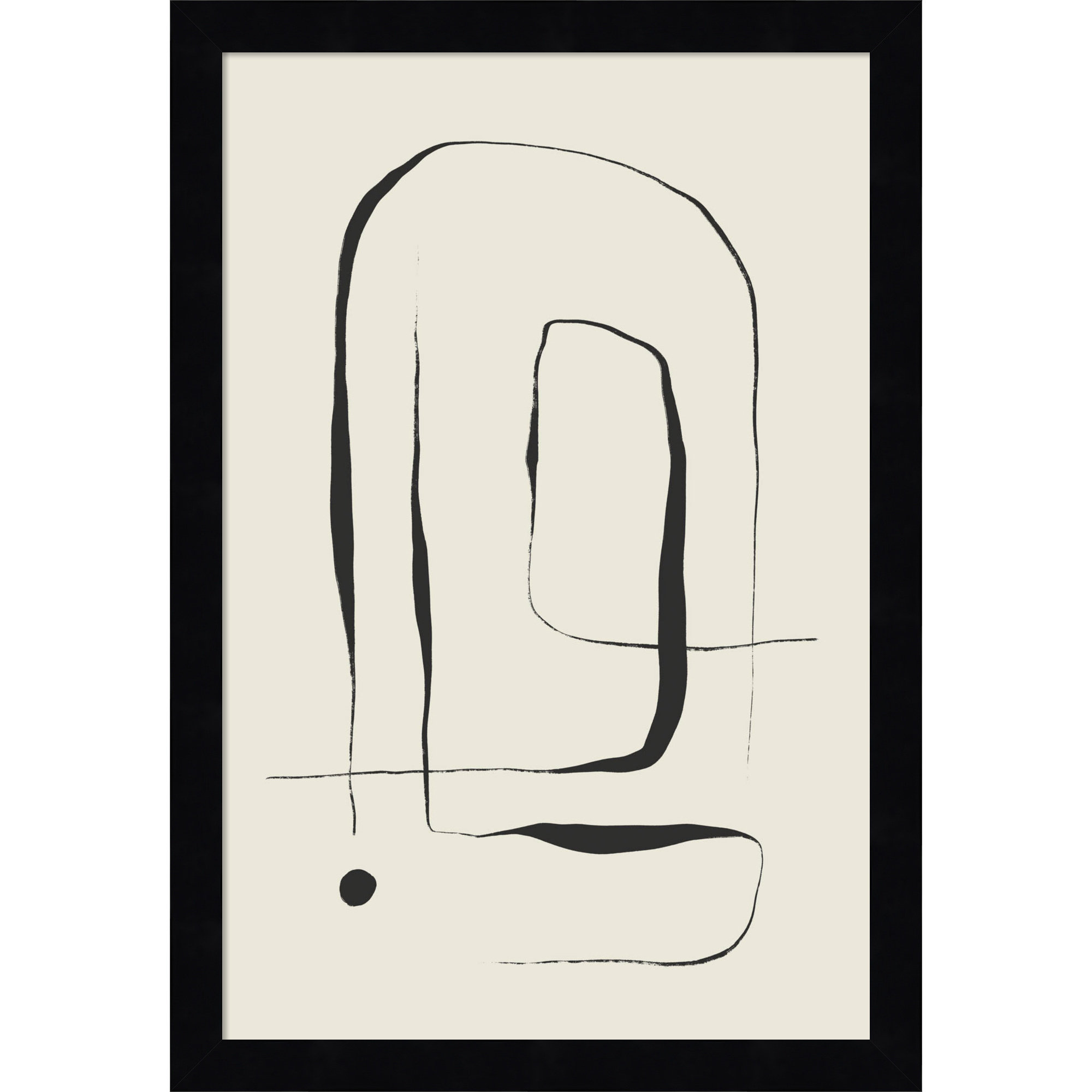 The Point No 2 by Treechild  Wood Framed Wall Art Print, 17" H x 12" W, Black