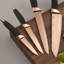 Tower Rosegold 5 Piece Stainless Steel Knife Block Set-25853678