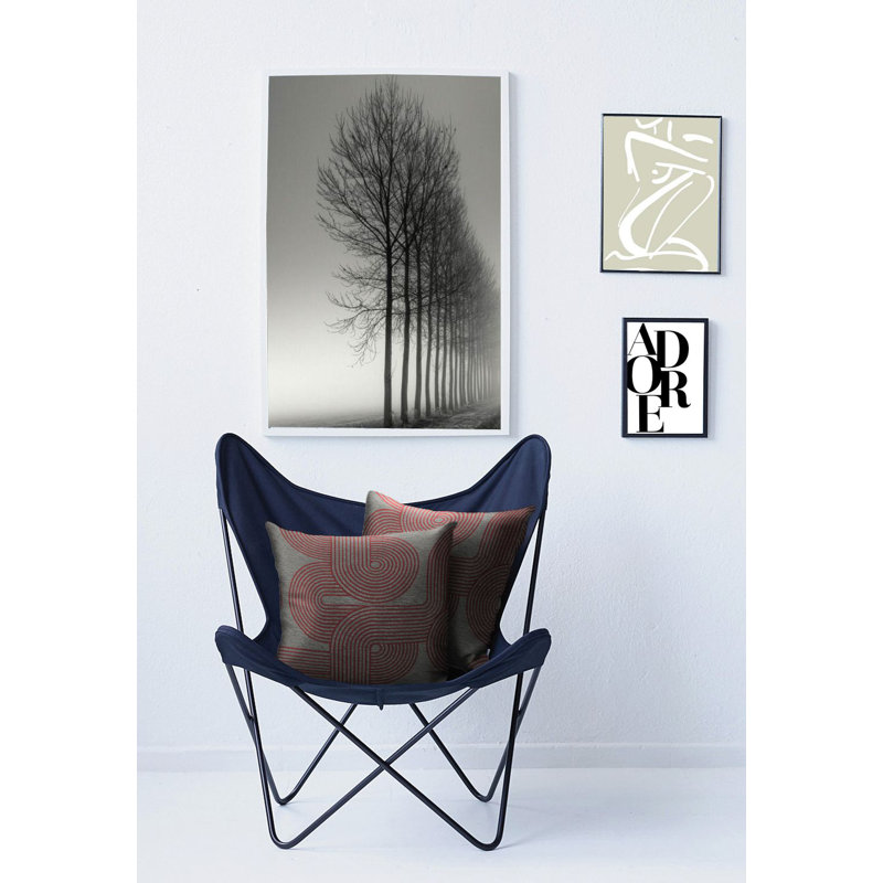 Geometric Square Cushion, 46cm H x 46cm W, Bordo, Cushion Cover Only - No Insert