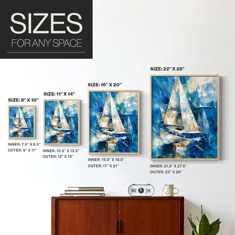 NAUTICAL Series CLxxxii, reproduction encadrée - bois massif, H 11 po x l 9 po
