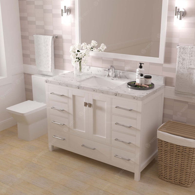 Ensemble de meuble-lavabo simple 48 po Kazanovicz, Blanc