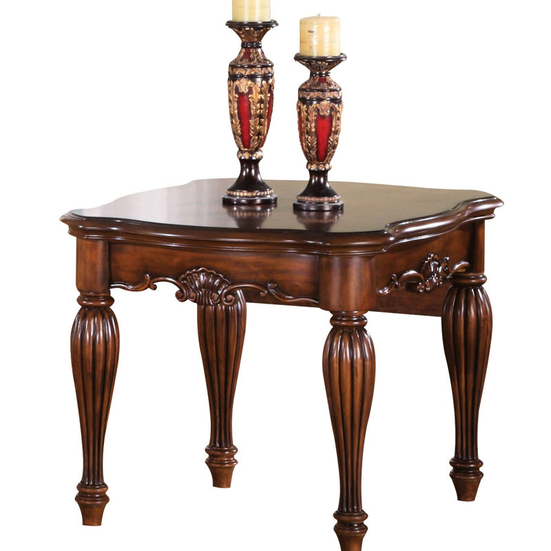Table de bout en placage de cerisier de 18 mm d'épaisseur pour maison moderne au profil épuré