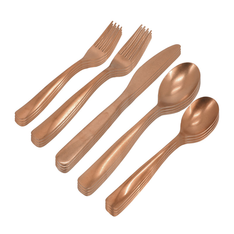 Ensemble de couverts 20 pièces Gibson Home Hulton, Bronze