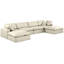 Canapé modulaire réversible en similicuir de 160 po de large avec repose-pieds-87141468