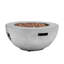 Foyer de table rond au propane 31,5 "avec pierres de lave et housse de pluie - foyer au gaz extérieur 50 000 BTU pour patio, cour et terrasse