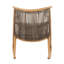 Chaise berçante d'extérieur avec cadre en fer de couleur érable élégant, dossier tissé en PE gris, fer à rembourrage épais, confortable