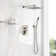 Modern Wall-Mounted Rain Shower System with Air Injection Technology