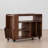 22.44" Vintage Dark Brown Walnut Mobile End Table