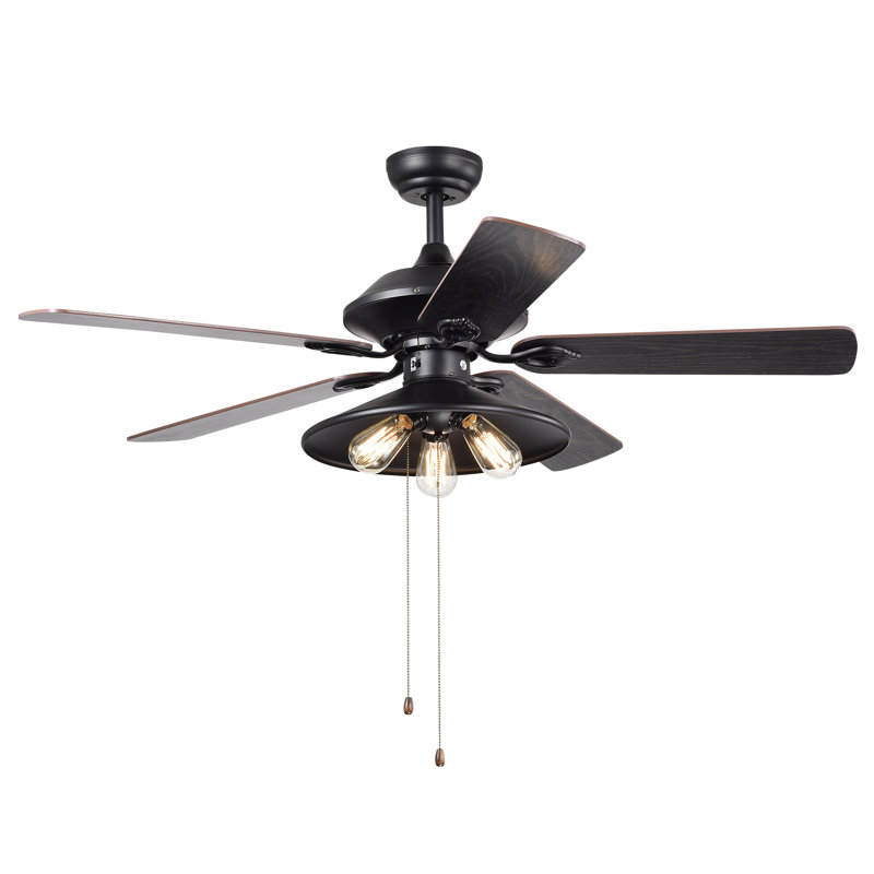 Ventilateur de plafond 52 pales 52 "avec télécommande et ensemble d'éclairage inclus Nielson, Chaîne à tirer