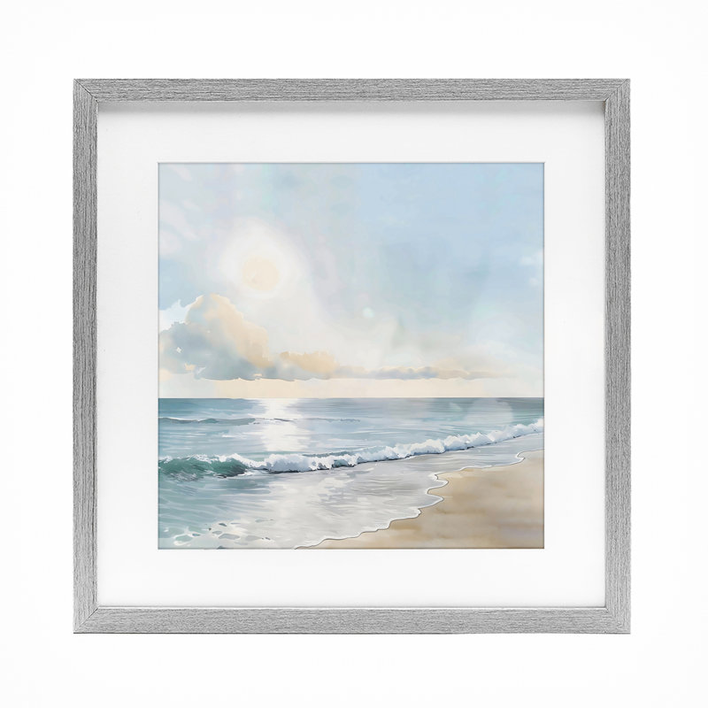 «Blue Seascape Overhead Cloud», reproduction encadrée sous verre, design by Creative Studio, H 13 po x l 13 po
