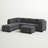 Upholstered L-Shaped Sectional Reversible-571729552