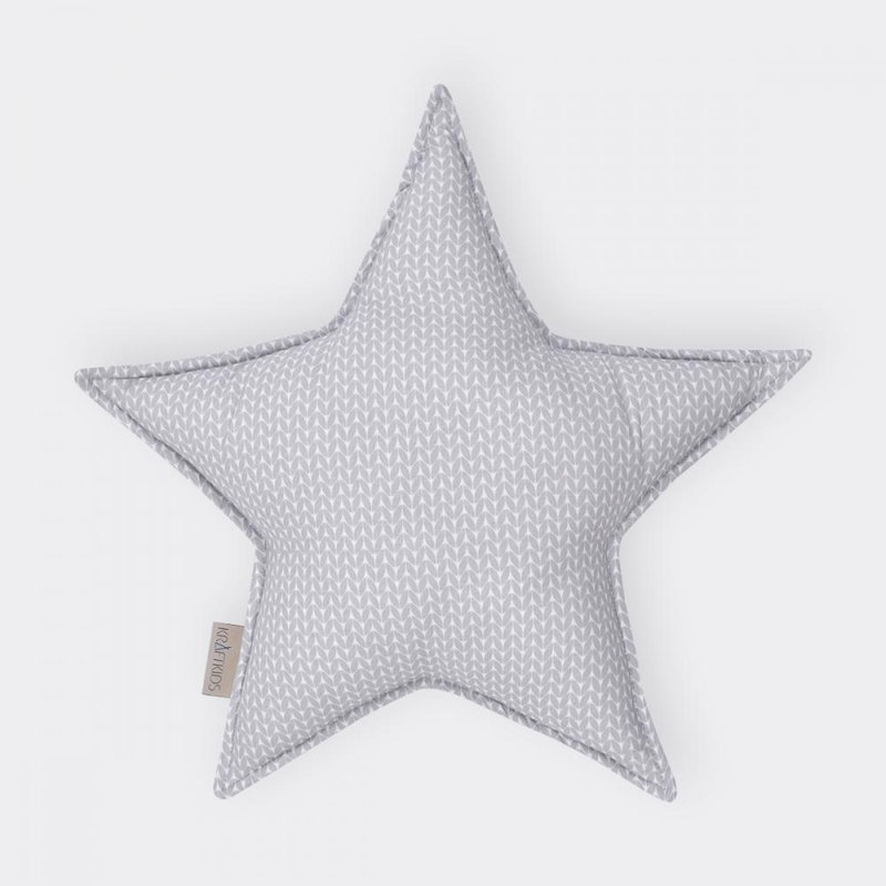 Kleine Blätter Geometric Novelty Cushion, Light Grey