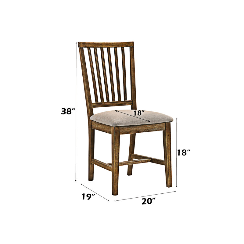Chaise d'appoint en bois (ensemble de 2)