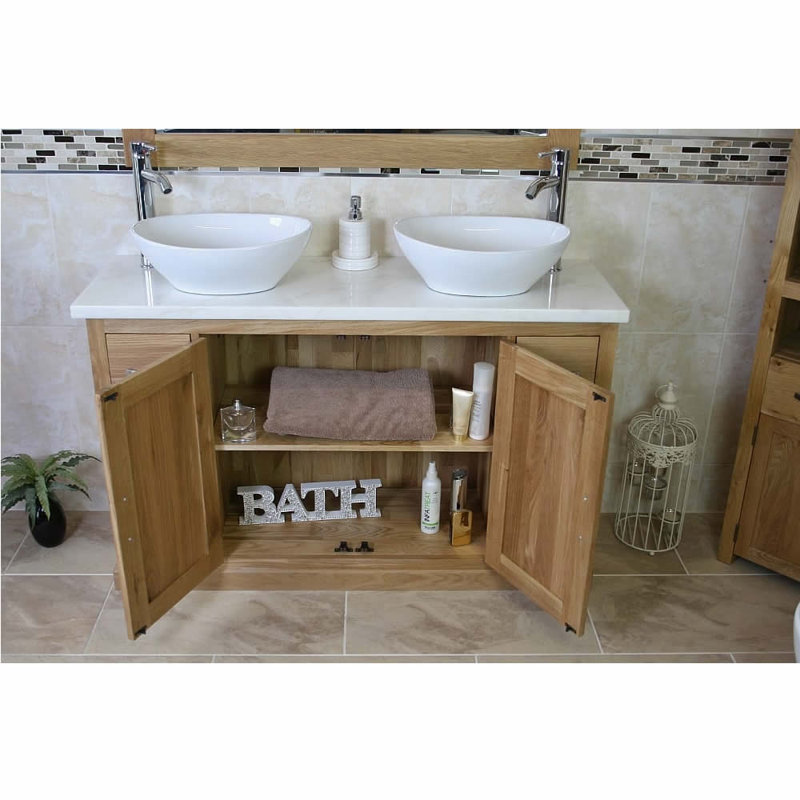 Deemer 1230mm Double Bathroom Vanity with Vessel Ceramic Basin