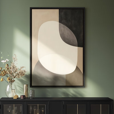 Framed Canvas Wall Art - Vintage Abstract Wall Prints for Bedroom - 