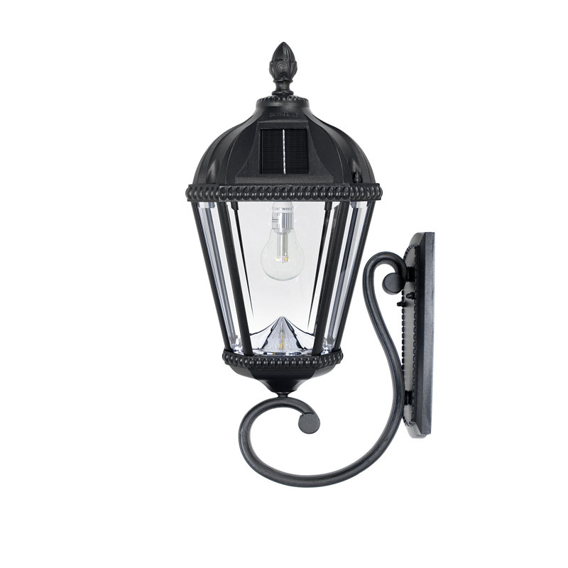 Royal Bulb Solar Light Wall Mount Black, Black