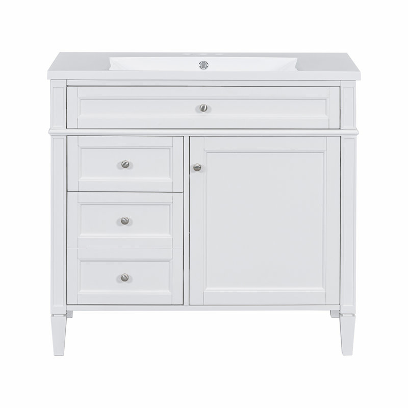 Base de meuble-lavabo simple 36 po seulement, Blanc