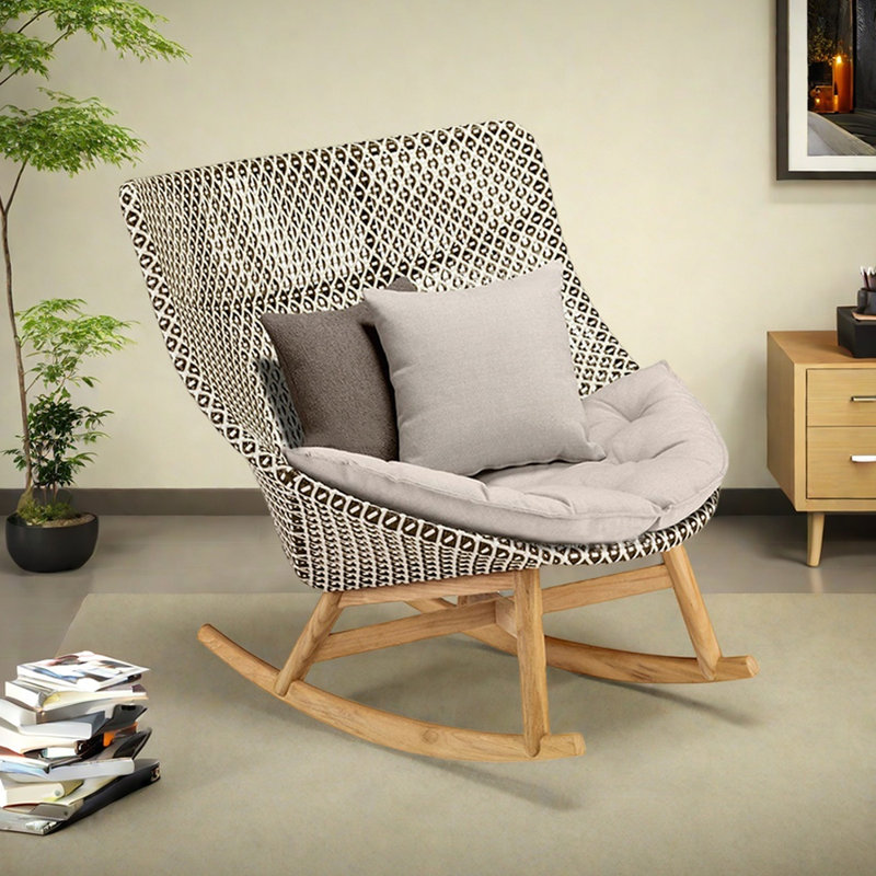 Chaise berçante PE, Gris, Gris clair