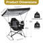 Chaise de camping hamac avec auvent, balançoire à bascule pliante avec porte-gobelet (ensemble de 1)-284509379