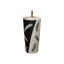 Lavabo sur pied en céramique au design minimaliste moderne, orné d'un motif de plumes sculptées.