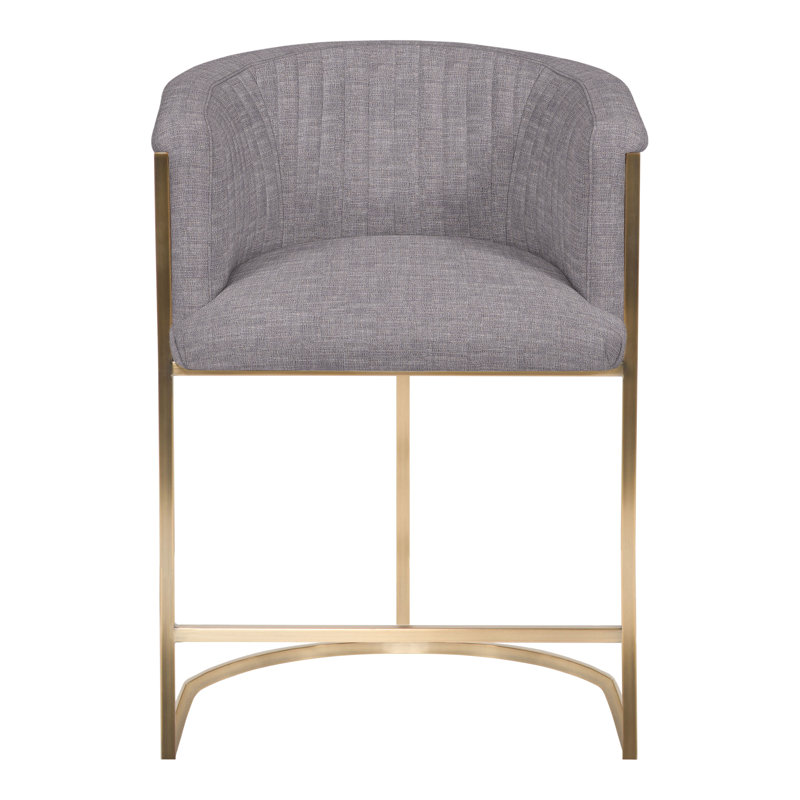 Skye Upholstered Stool, Nomad Slate Crypton® Chenille