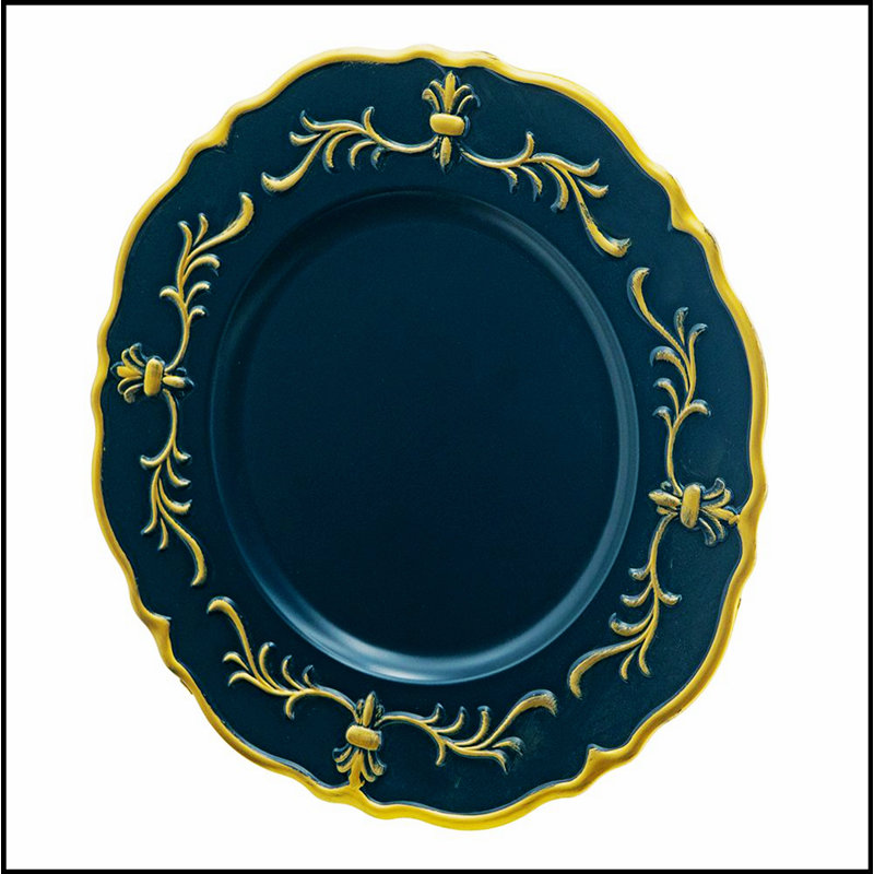 Ensemble de 8 assiettes de présentation en plastique durables, parfaites pour rehausser la table et protéger les tables de salle à manger