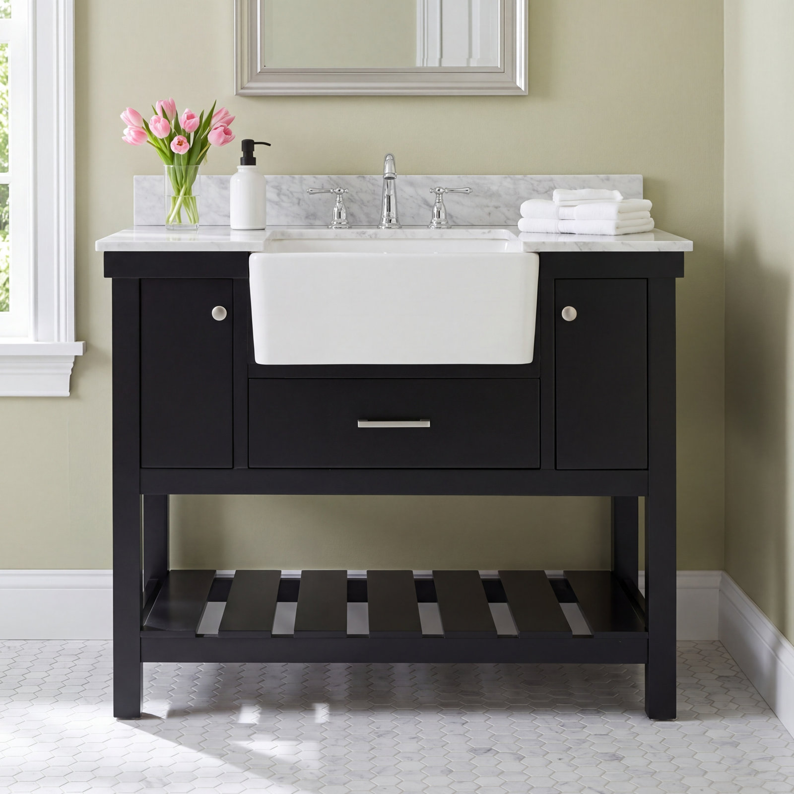 Pelaghia 42'' Single Bathroom Vanity, Black
