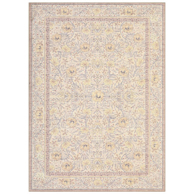Floral Rugs for Bedroom Girls Soft Washable Non-Slip Living Room Rug Vintage Botanical Boho Flower Carpet for Teens Kids Nursery Playroom Dorm Home Decor