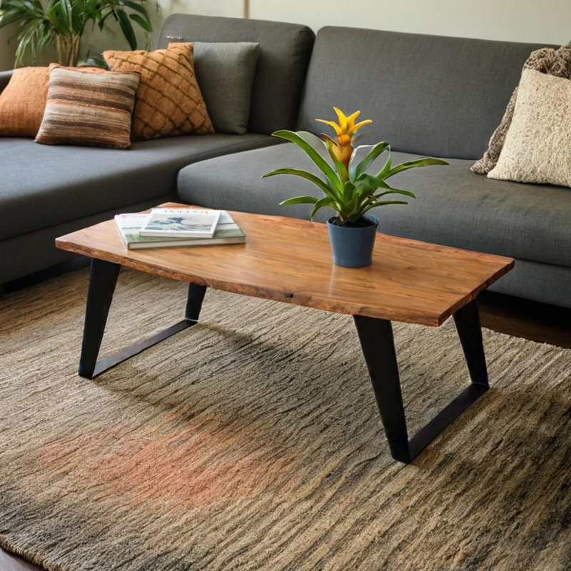 Jana Solid Wood Sled Coffee Table