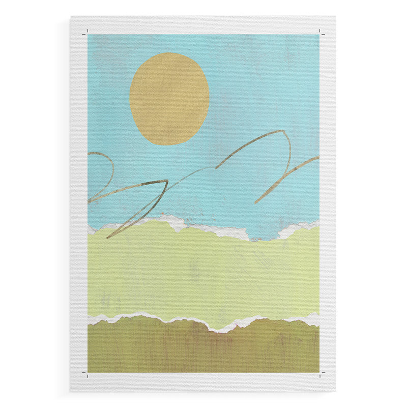 Paysage vert et or I - impression sur toile seulement - non encadrée, H 60 po x l 40 po