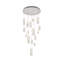 Luminaire suspendu cylindrique à 16 lumières DEL avec accents en cristal Alfee-253176753
