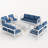 9 - Person Complete Patio Set With Cushions-2011816117-2011816113
