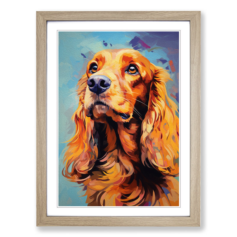 Single Picture Frame Print on Wood, 46cm H x 34cm W, Oak Framed