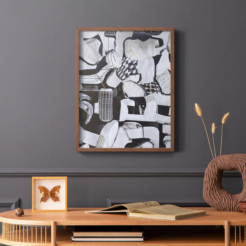 «Beverlywood City Forms», reproduction encadrée - bois massif, H 14 po x l 11 po, Brun