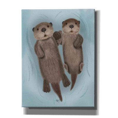 " Otters Holding Hands "