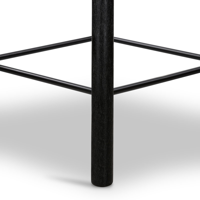 Barrett Solid Wood Bar & Counter Stool, Matte Black, Counter Stool (26.75” Seat Height)