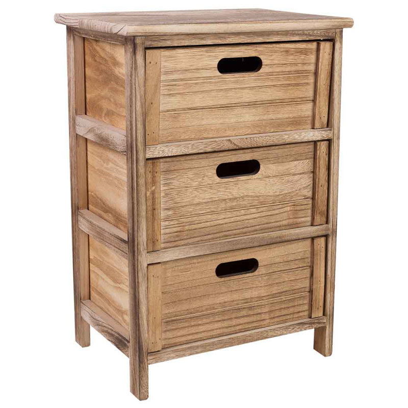 Lovingston 40cm W 3 - Drawer Chest of Drawers, Brown