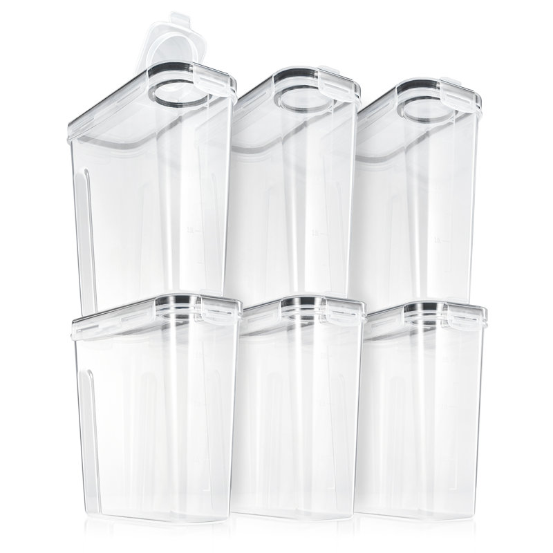 Distributeurs de nourriture sorbus hermétiques pour haricots, pâtes, céréales et plus - paquet de 6 (4l / 16,9 tasses)