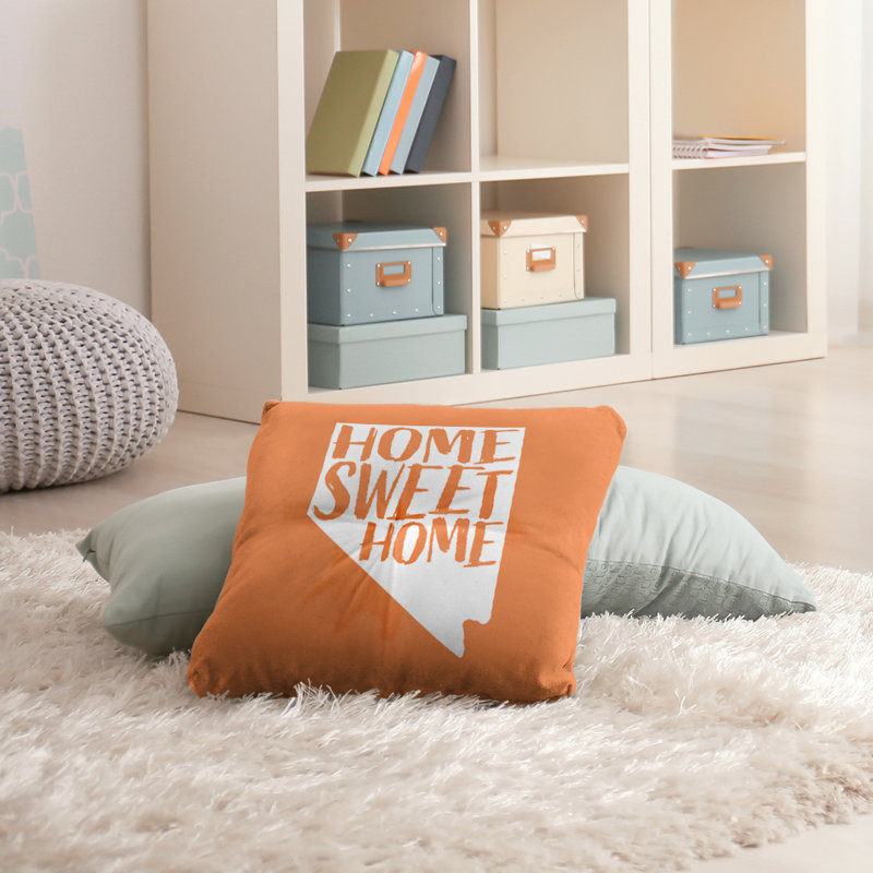 Coussin de sol touffeté home, 26 po x 26 po, Orange, Nevada