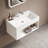 32 in. Wall-Mount Bathroom Solid Surface Vanity with Spacial Storage Area-67800571