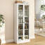 Armoire de cuisine en métal - 72 po de hauteur avec 5 tablettes réglables, armoire autoportante blanche pour cuisine / garde-manger / salle de bain