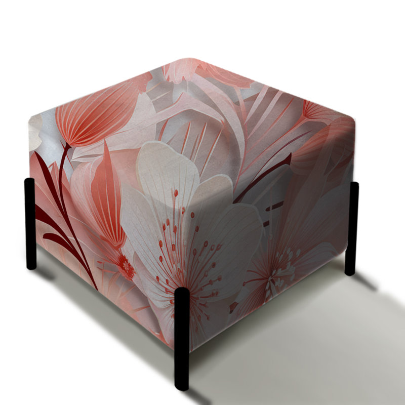 Seaside Elegance Tropical Motif II - repose-pieds carré tropical