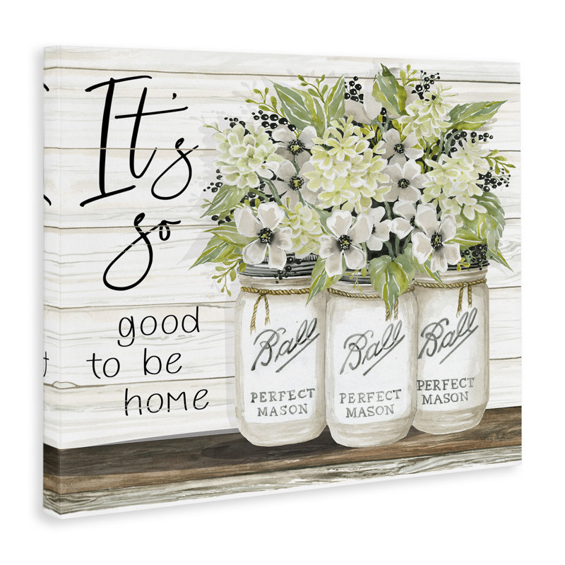 «So Good to Be Home charmant Floral» par Cindy Jacobs - impression d'art graphique, H 24 po x l 30 po