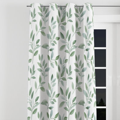 Modern Blackout Curtains - Abstract Sage Drift Grommet Curtain - 1 Panel