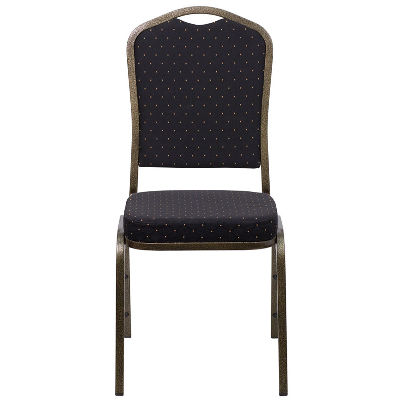 Chaise de banquet empilable Oliverson, Motif noir, Cuivre, 40