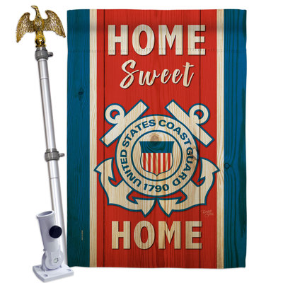 Double Sided 40'' H x 28'' W Polyester Flag Set
